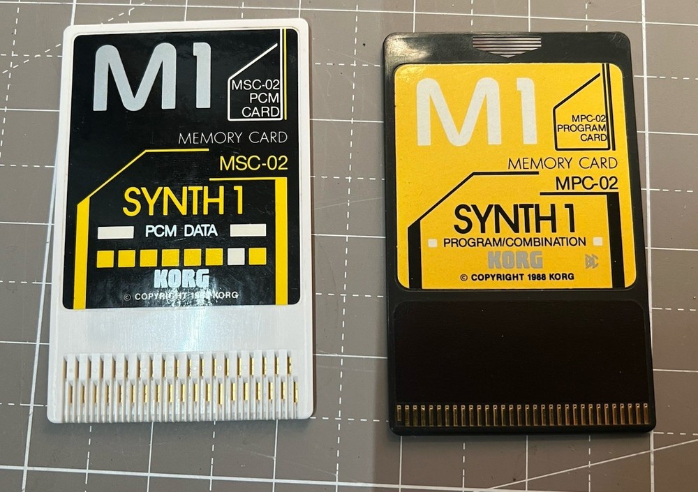 Korg PCM Data Memory Program Card MSC-02 MPC-02 Set Synth 1