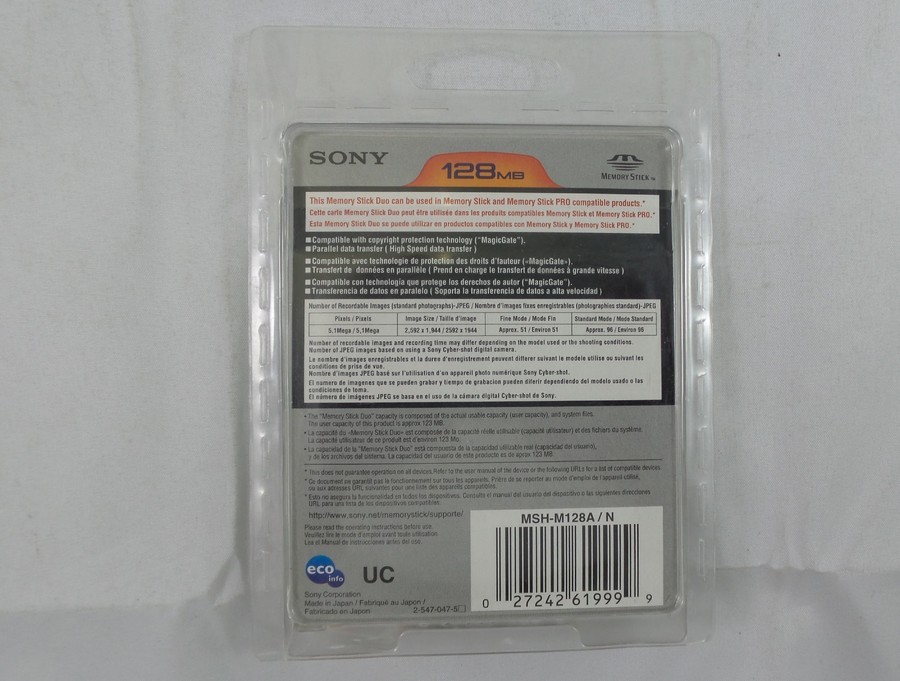 Sony 128 MB Memory Stick Duo (MSH-M128A/N)