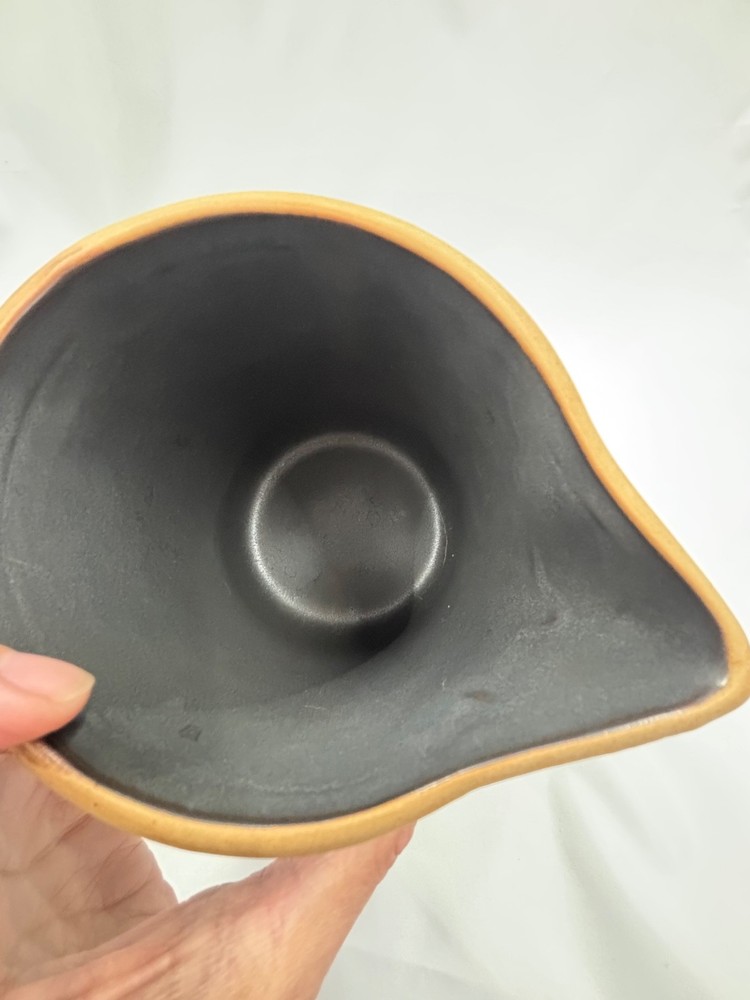 Pier 1 Large Stoneware Pitcher Black Matte Finish