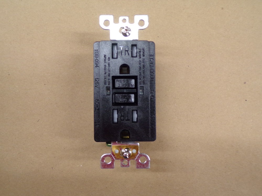 Buster+Punch Black Duplex GFCI Outlet Module