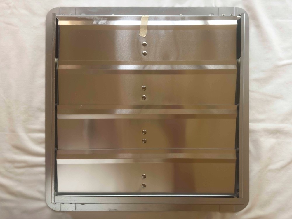 iPower 16-Inch Square Automatic Gravity Shutter Louver Vent Silver