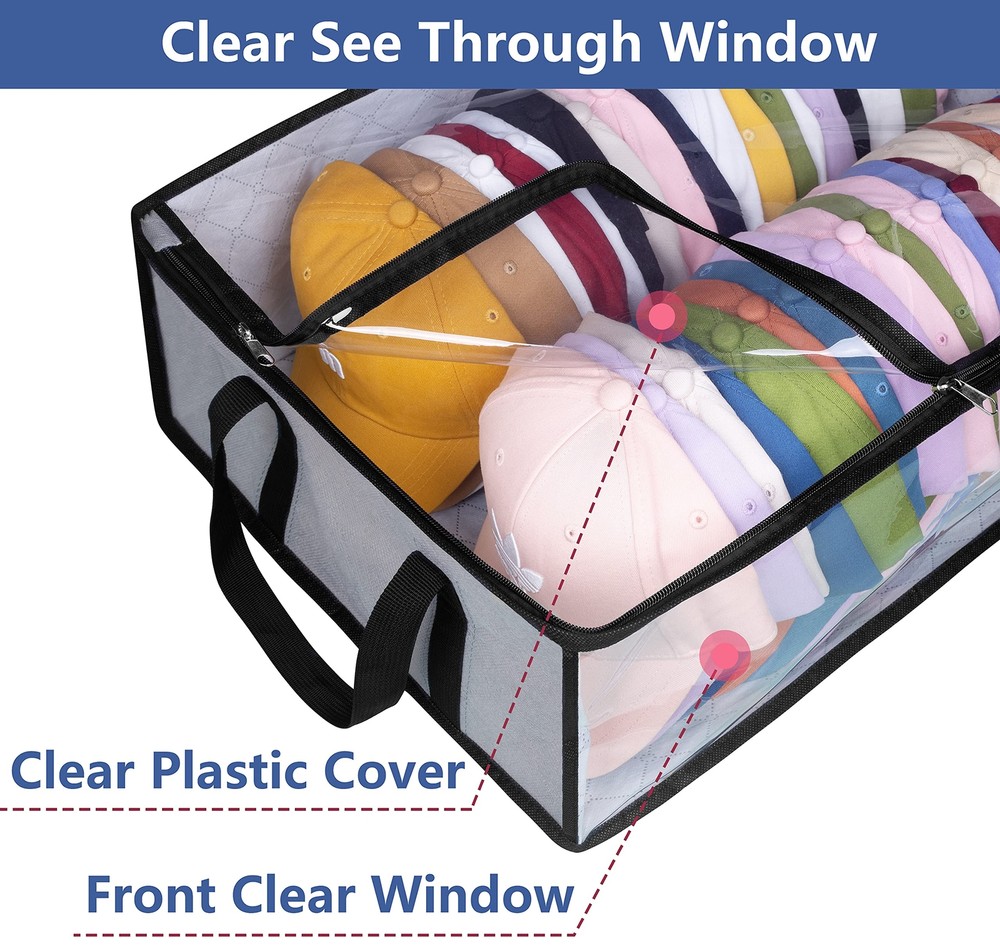 Hat Storage for Baseball Caps Organizer Holds 40 Hats
