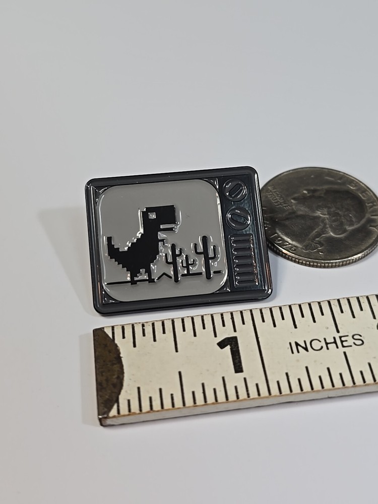 TV Set Lapel Pin Dinosaur