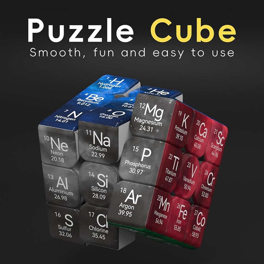 Periodic Table 3x3 Speed Cube, UV Printing Element Cube Magic Cube...