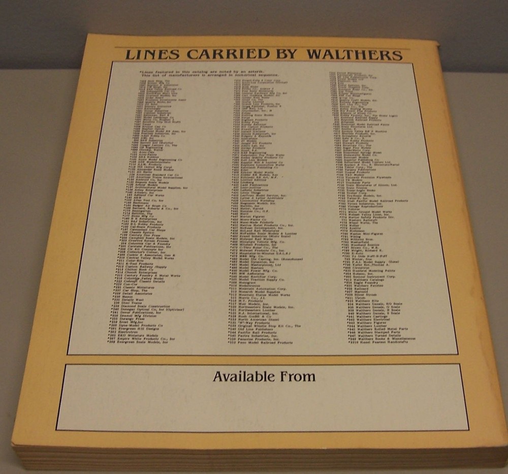WALTHERS 913-626 1983 EDITION HO CATALOG & CRAFT TRAIN REFERENCE MANUAL