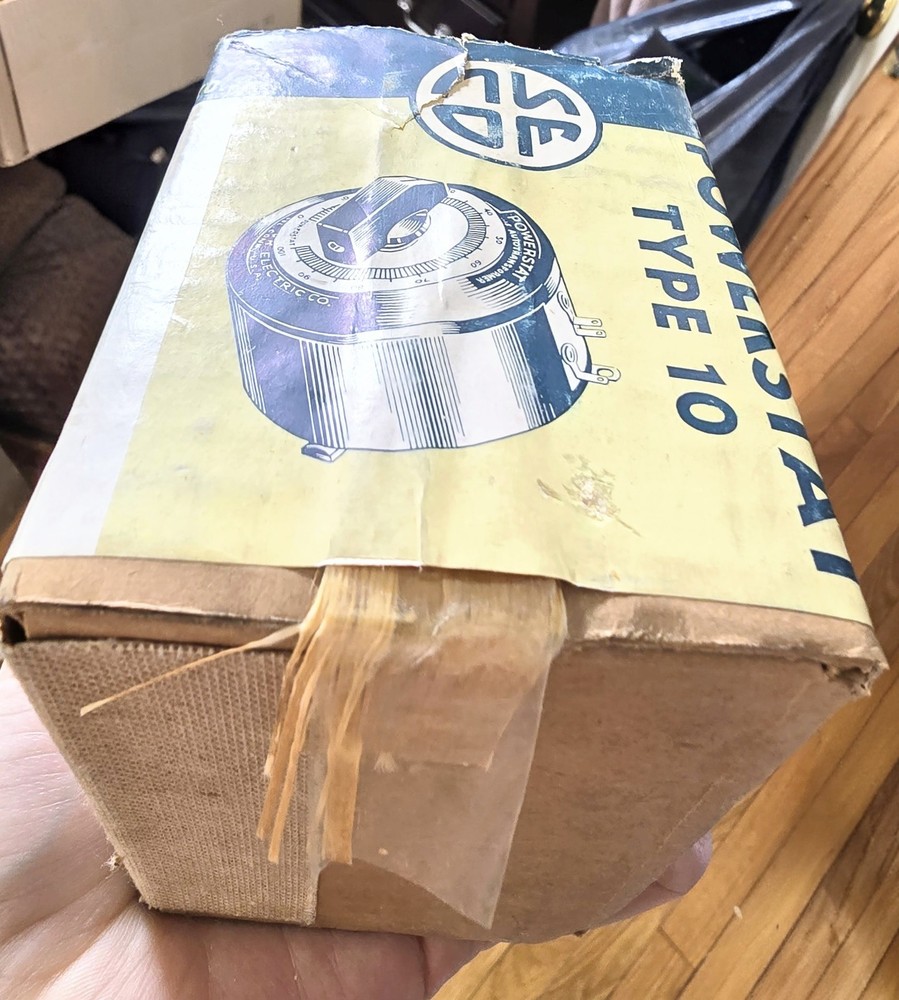 NOS Superior Electric Powerstat Type 10 Variac Variable Transformer 0-132V Seald