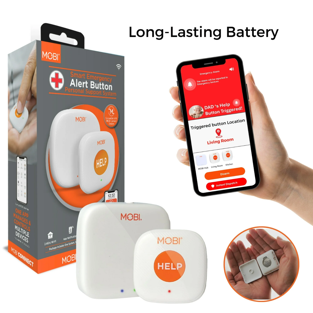 MOBI Smart Emergency Alert Button Personal Support System New 70278