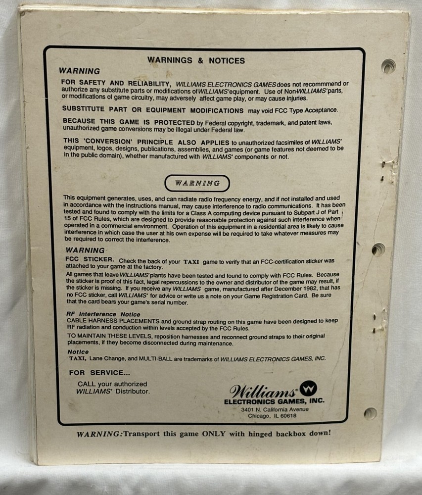ORIGINAL-WILLIAMS-TAXI-OPERATIONS MANUAL