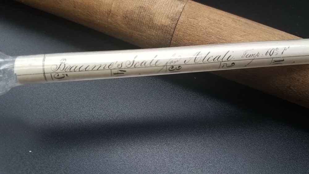 Antique Hydrometer ~ Baume Scale for Alcali
