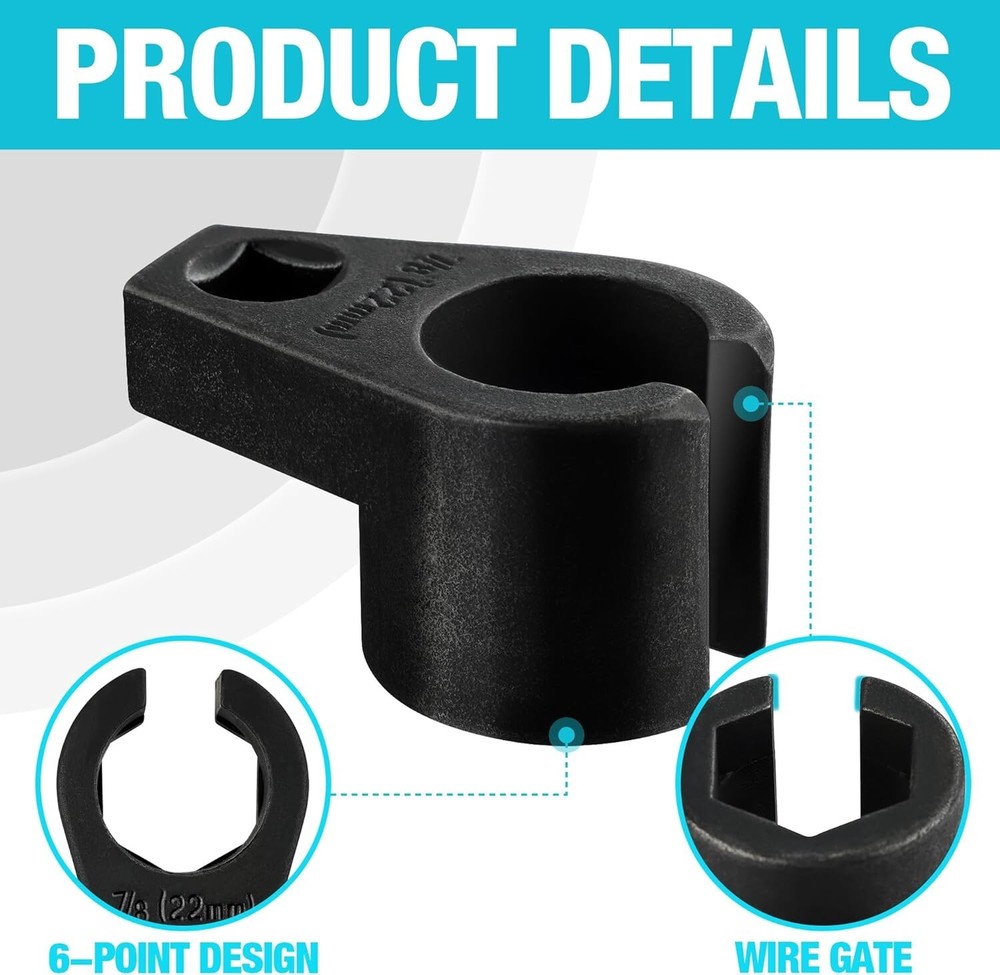 O2 Oxygen Sensor Socket 3/8-inch Drive x 7/8-inch (22mm), Offset Oxygen Sensor