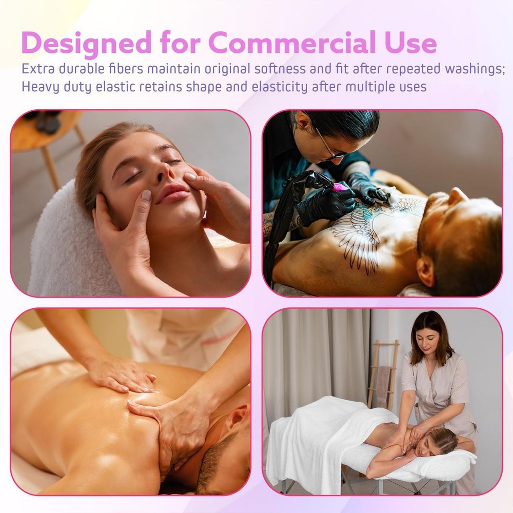 Massage Table Sheets Set – 3 Piece 4 Set, Microfiber Spa Bed