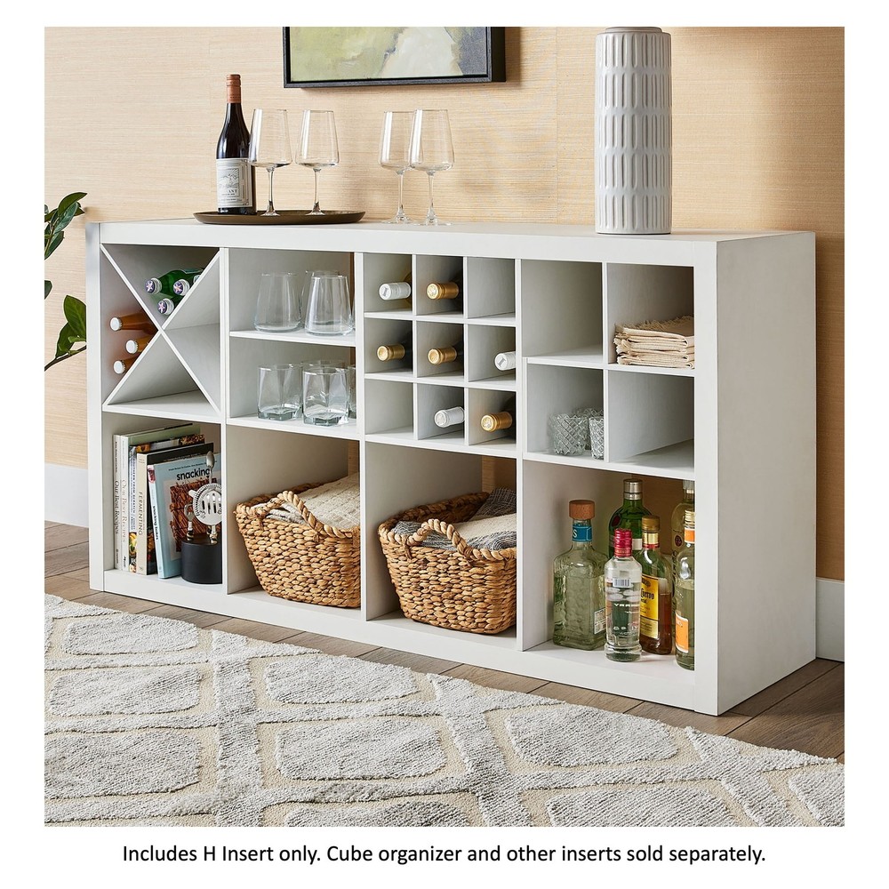 H Shelf Cube Organizer Insert White Texture Easy To Assemble and Install