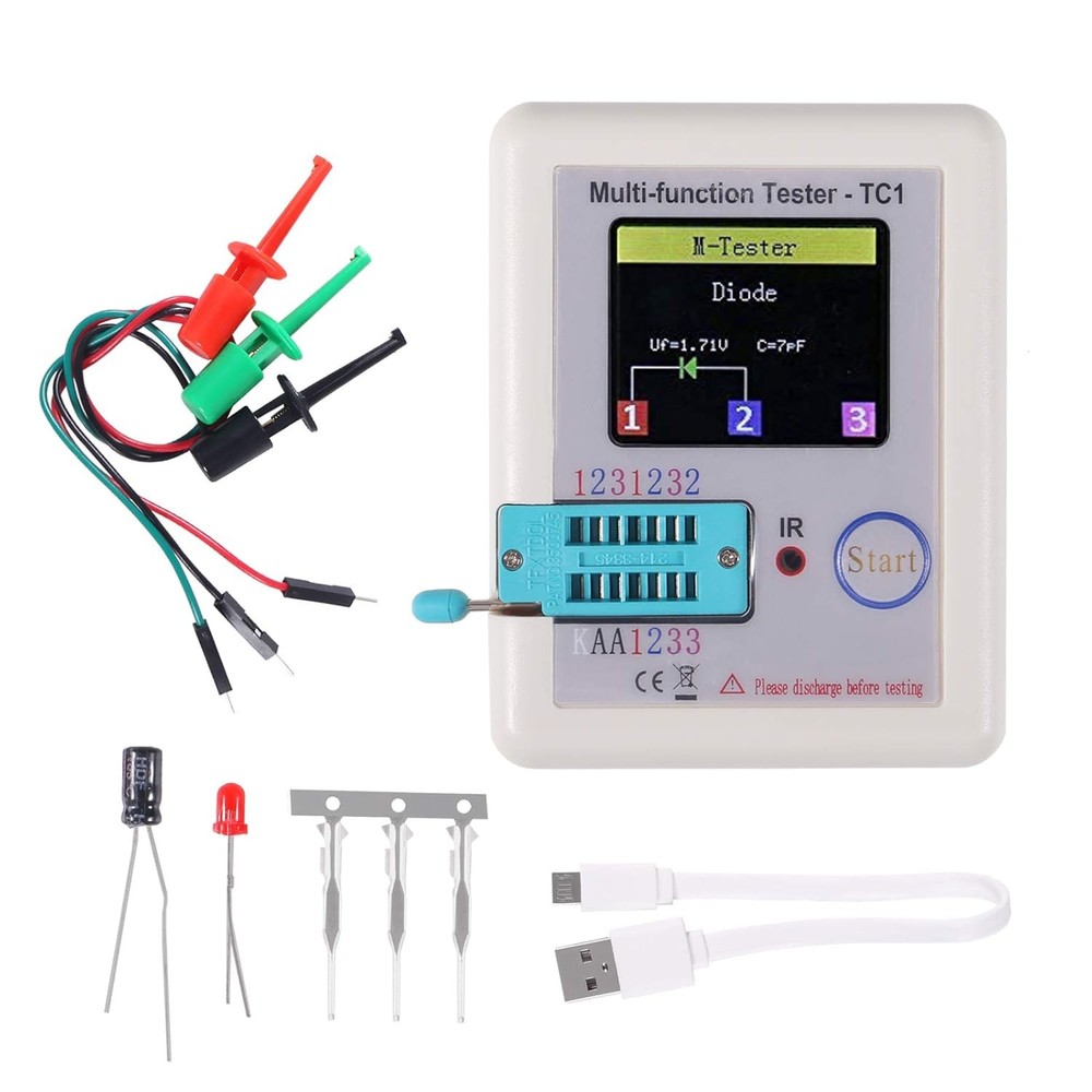 LCR-TC1 Multi-Function Tester Colorful Display Pocketable White
