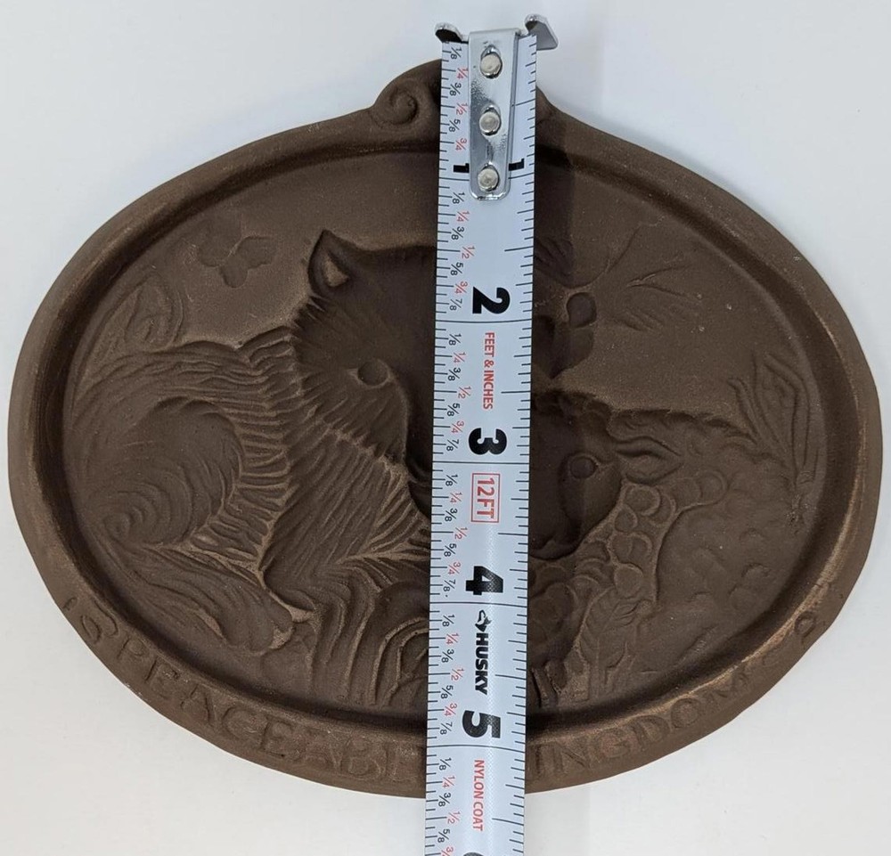 Hartstone Vintage Decorative Cookie Mold "Peaceable Kingdom" 1981