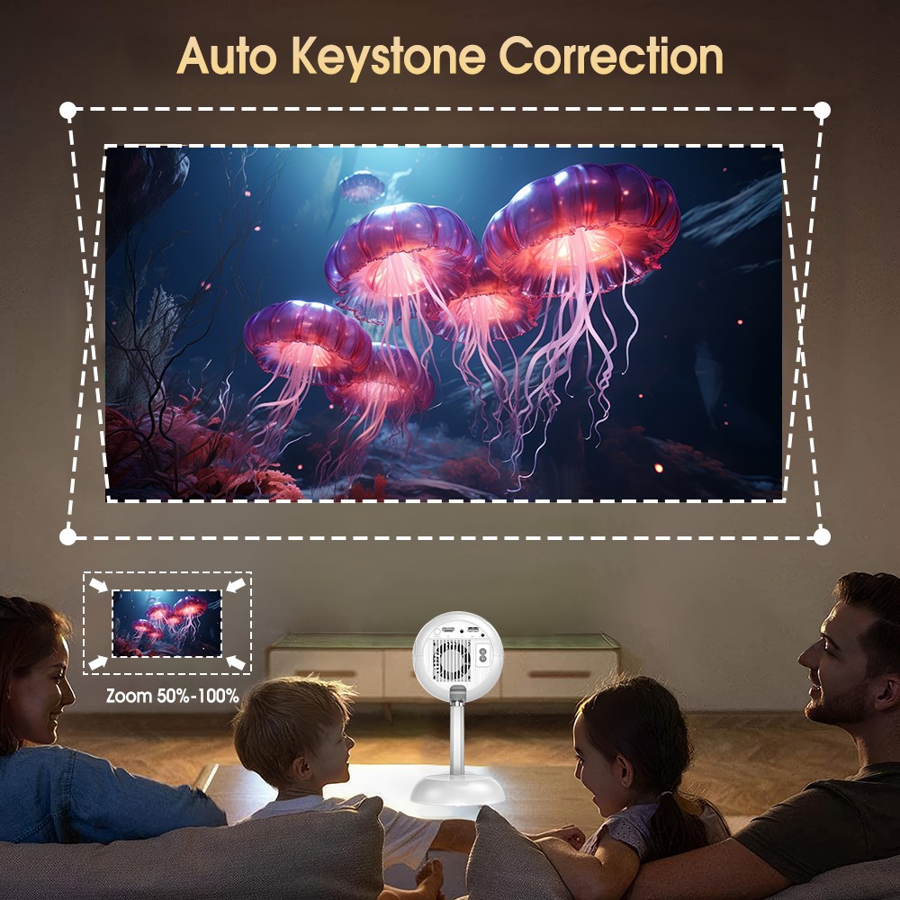 Mini Projector 1080P 4K 5G WiFi Android Smart Projection Short Throw Projector