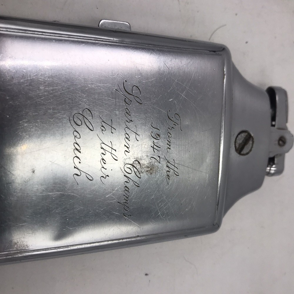 ART DECO RONSON MASTERCASE LIGHTER AND CIGARETTE CASE COMBO Inscribed