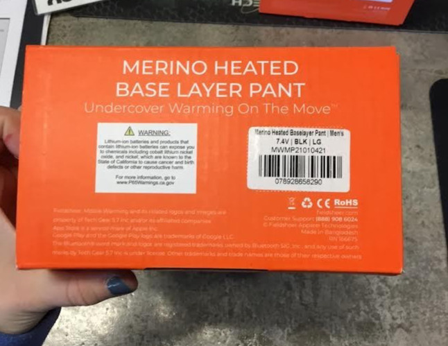 Mobile Warming Mens Merino Heated Base Layer Pant