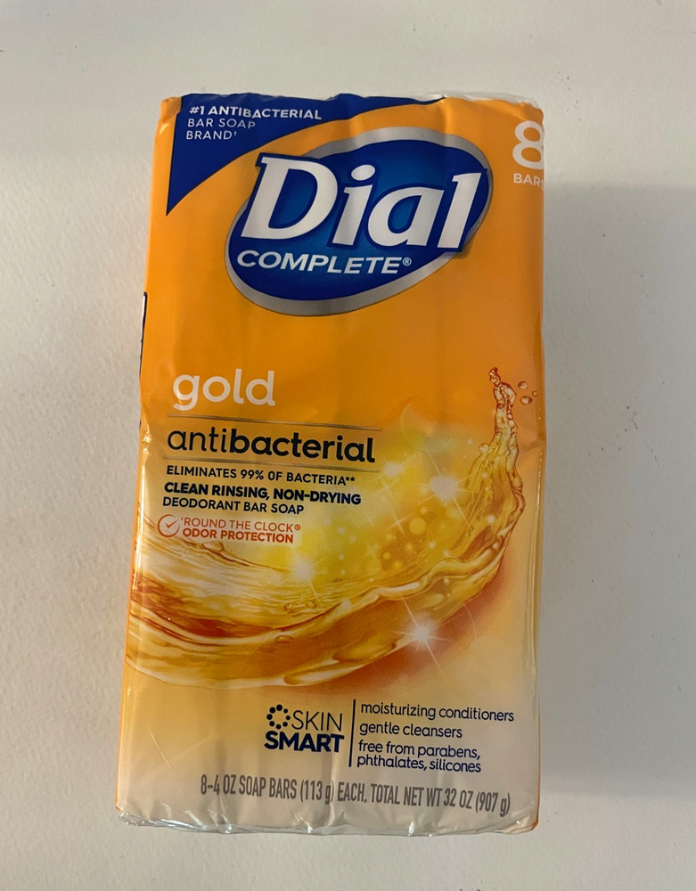 Dial Bar Soap 8 Pack Gold 4 Ounce Anti-Bacterial NIP