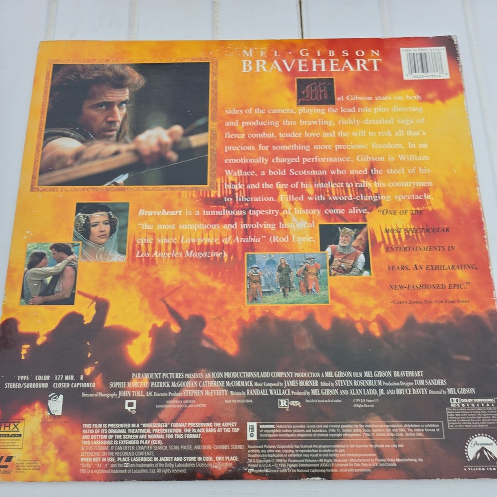 Braveheart Laserdisc