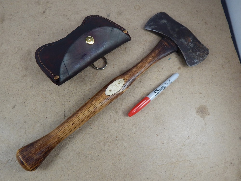 vintage Saddle Cruiser Small DOUBLE BIT AXE w/sheath