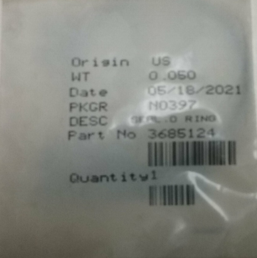 3685124 CUMMINS SEAL, O RING