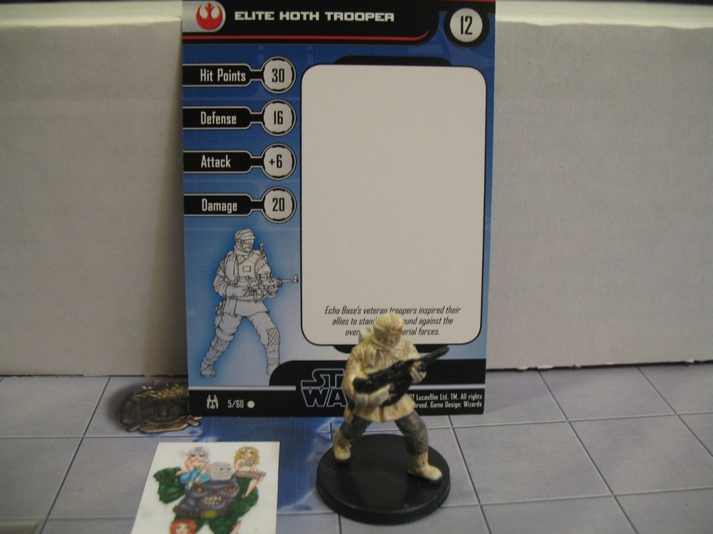 =Star Wars Miniatures FORCE UNLEASHED Elite Hoth Trooper 5/60 with card =