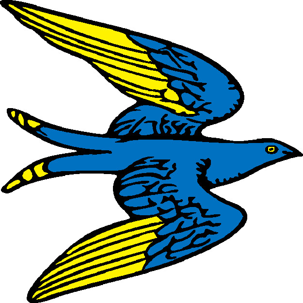 30 Custom Modern Blue Bird Art Personalized Address Labels