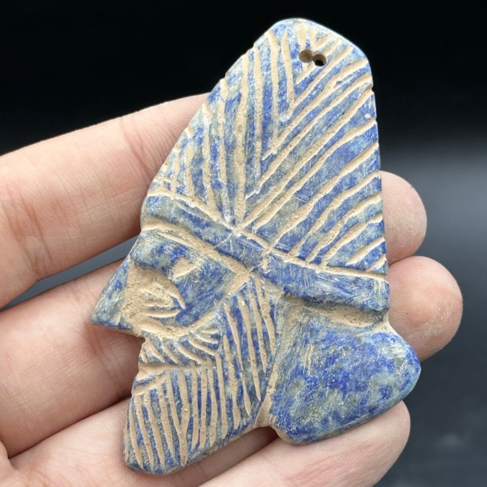 Ancient Near Eastern Sasanian King Lapis Amulet E