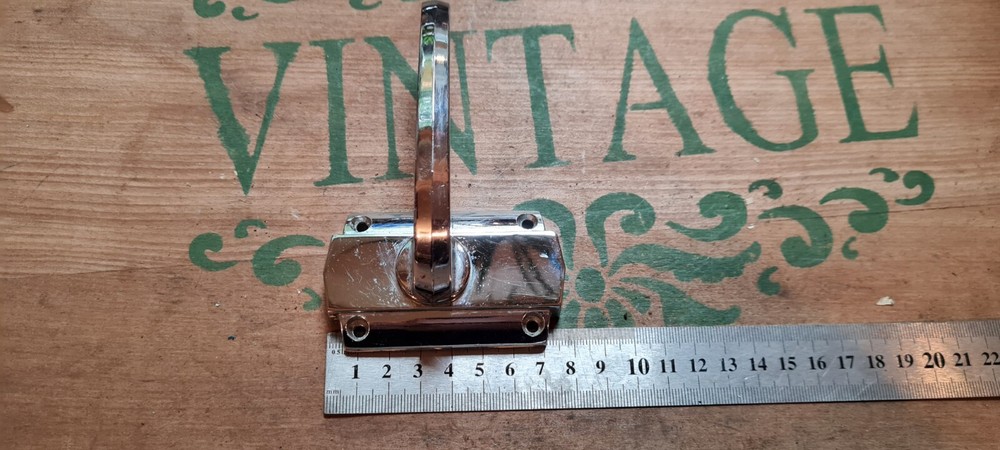 One Single chrome Old vintage door handle Lever