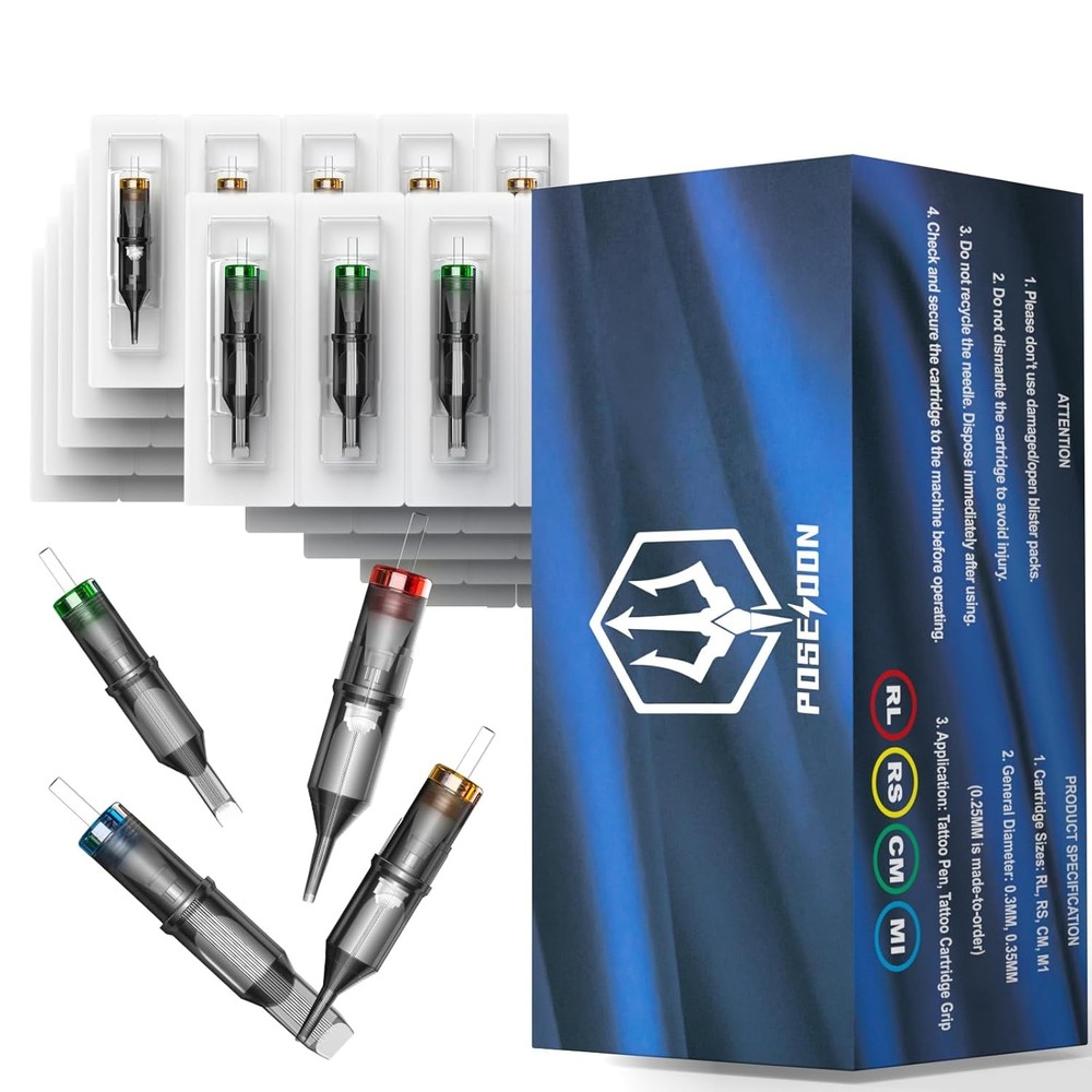 Tattoo Cartridge Needles Assorted Sizes Disposable