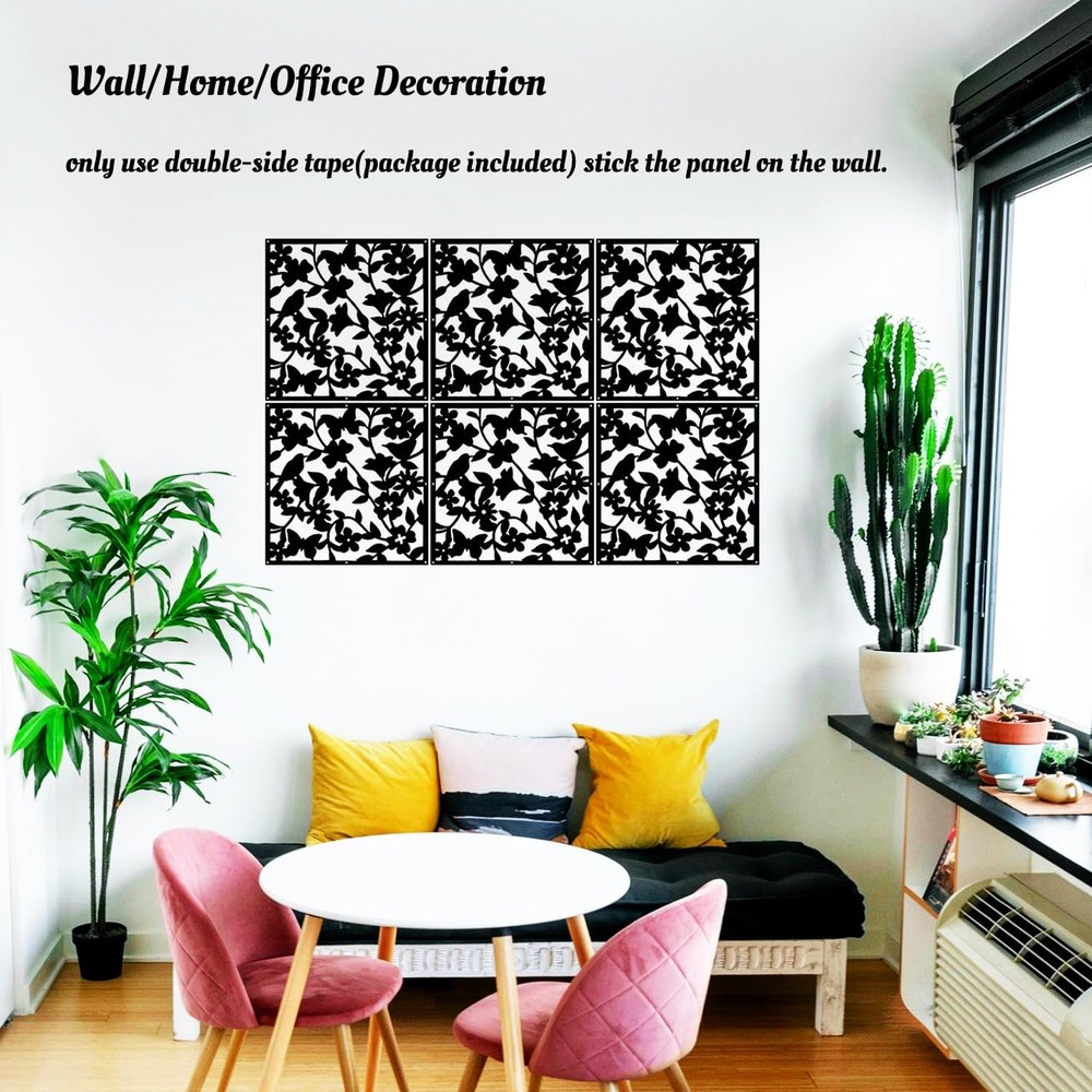 12PCS Hanging Room Divider PVC Panel Butterfly Wall Partition Set