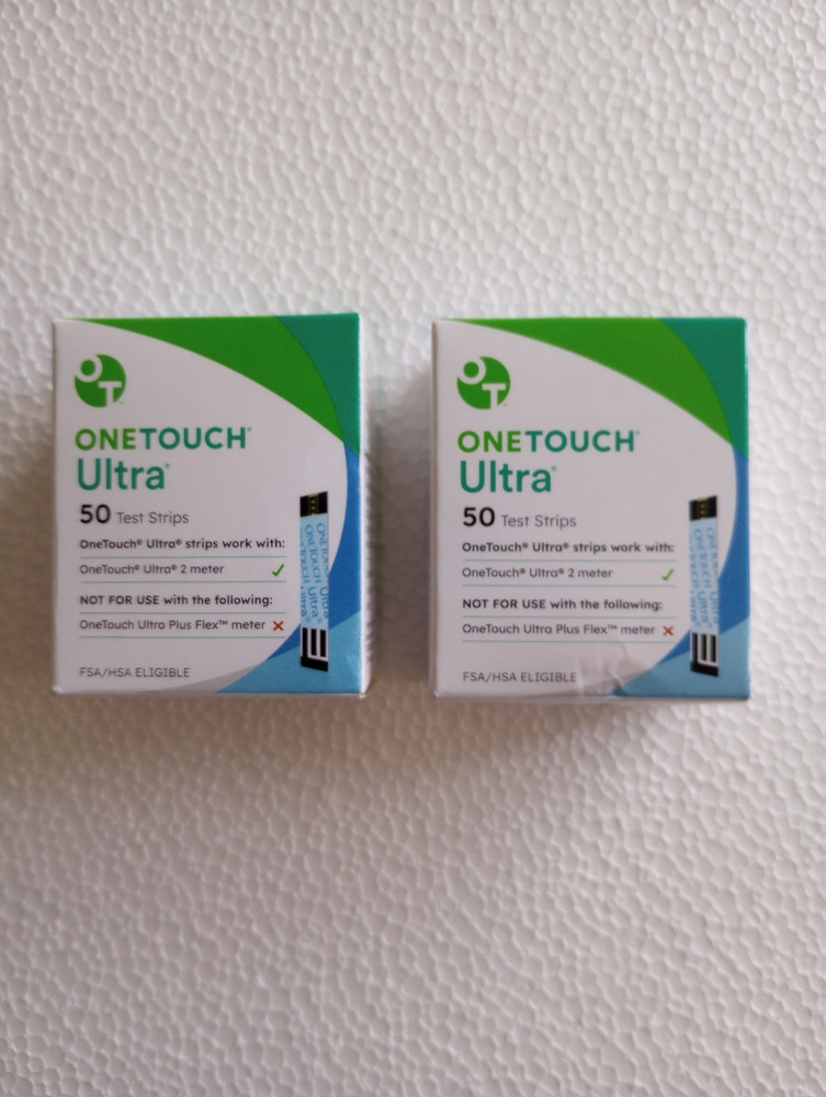One Touch Blue Strips 50 count  You GET TWO  NEW Boxes Sealed