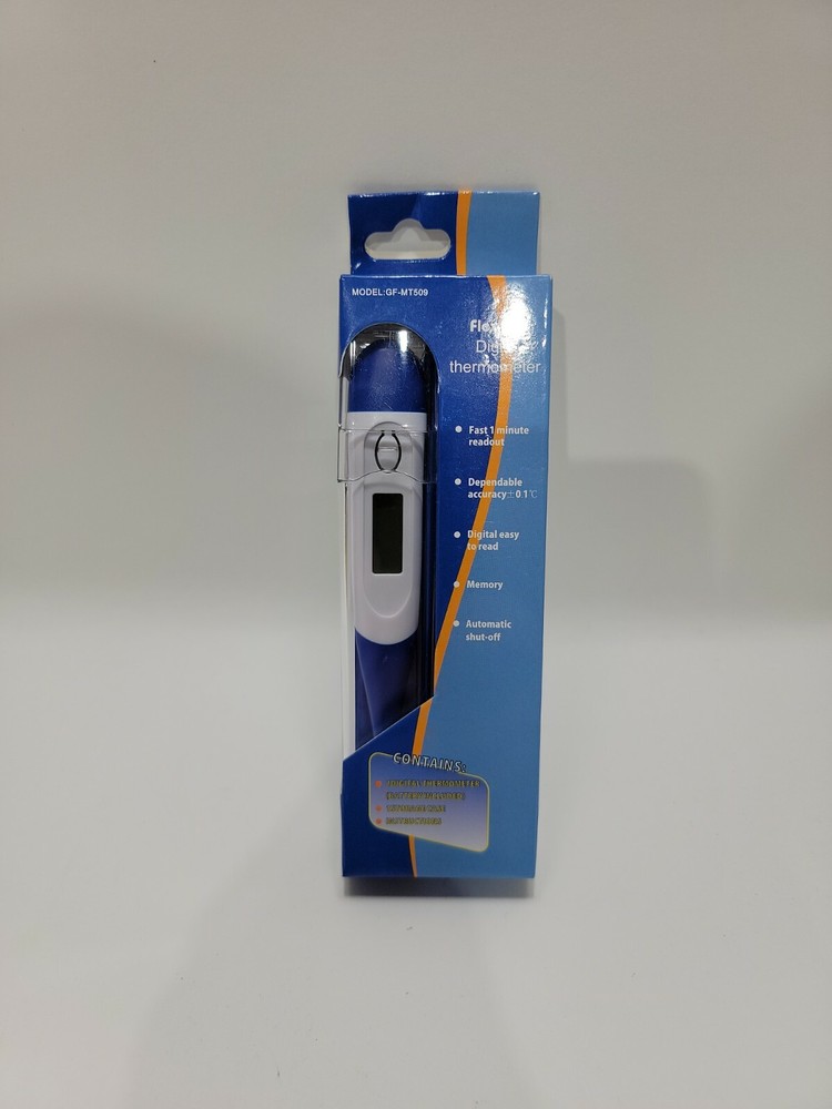 Fast Digital Thermometer Flexible with Storage Case. New