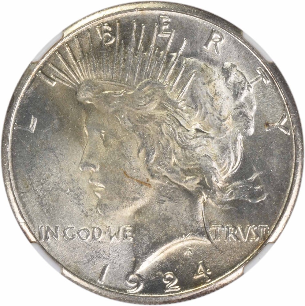 1924-S Peace Silver Dollar MS63 NGC