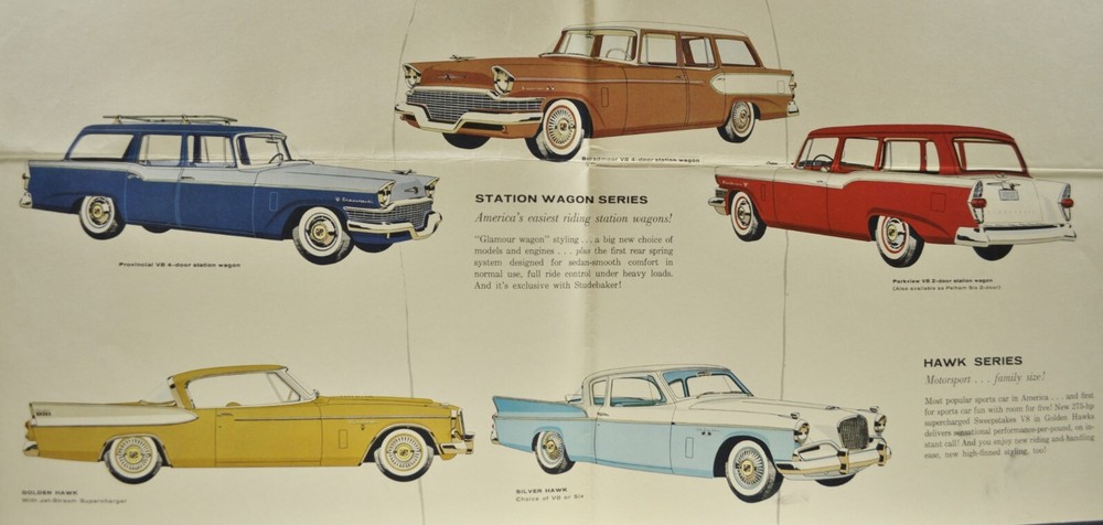 1957 Studebaker Brochure Hawk Commander Champion President Wagon Original 57