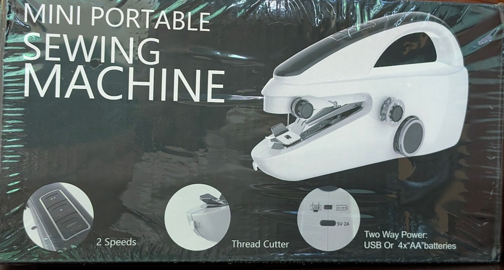 Handheld Sewing Machine, USB Powered or AA, Two Speed Adjustment, NEW RETAIL