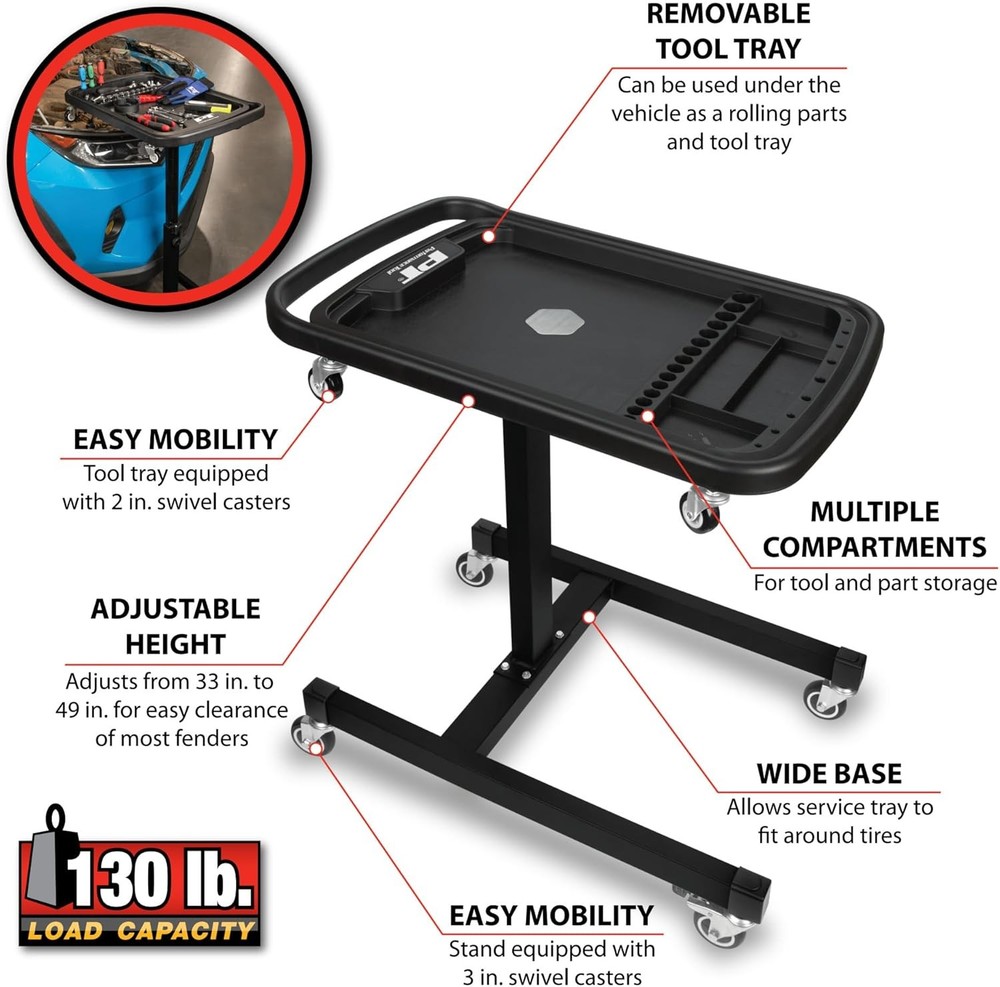 Performance Tool W85039 2-In-1 Adjustable Mobile Tool Table