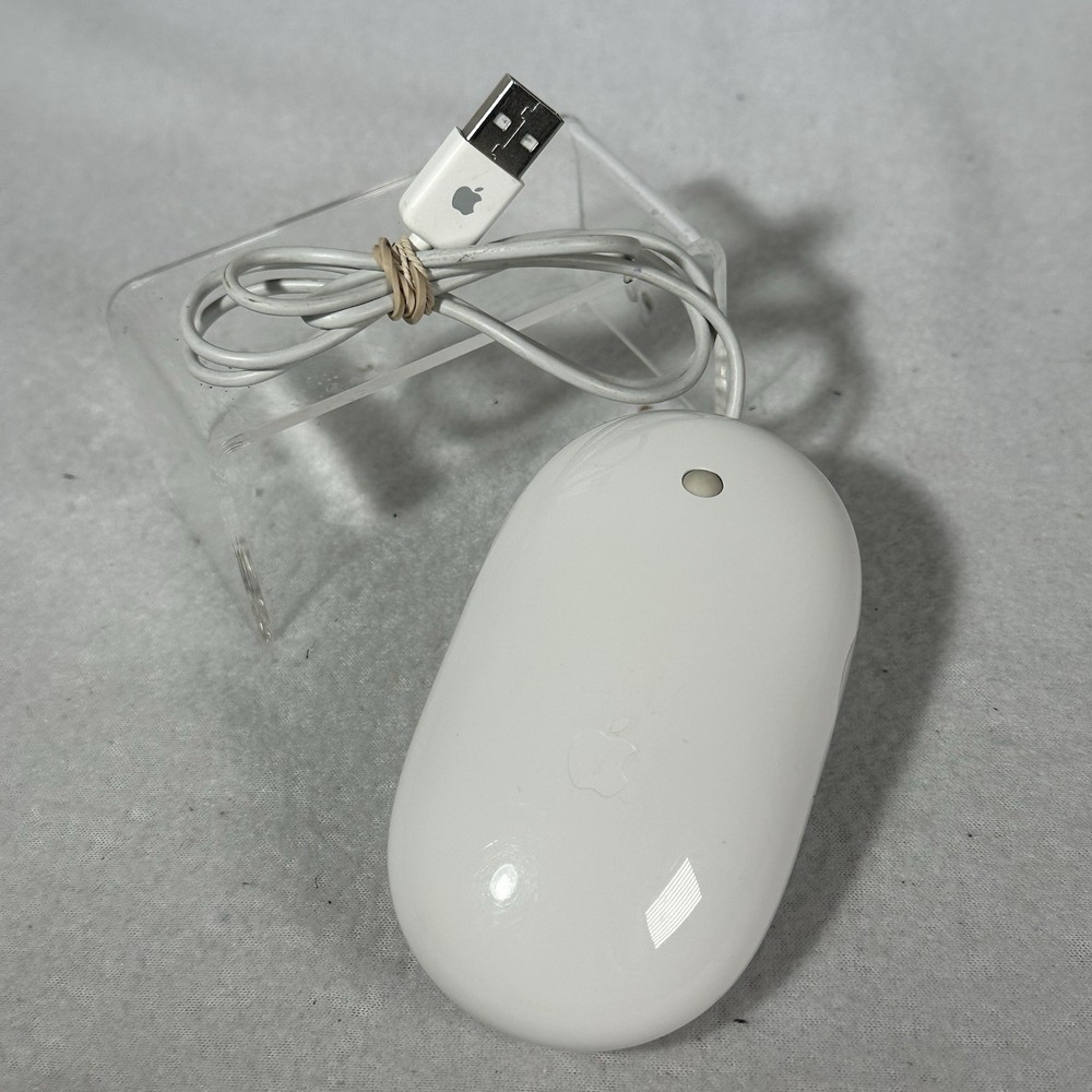 Apple A1152 Mighty Mouse USB Wired Optical For Mac Tested