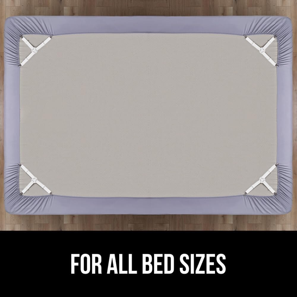 Easy Install Bed Sheet Straps - Secure and Wrinkle-Free Fitted Sheets, 4 Pack