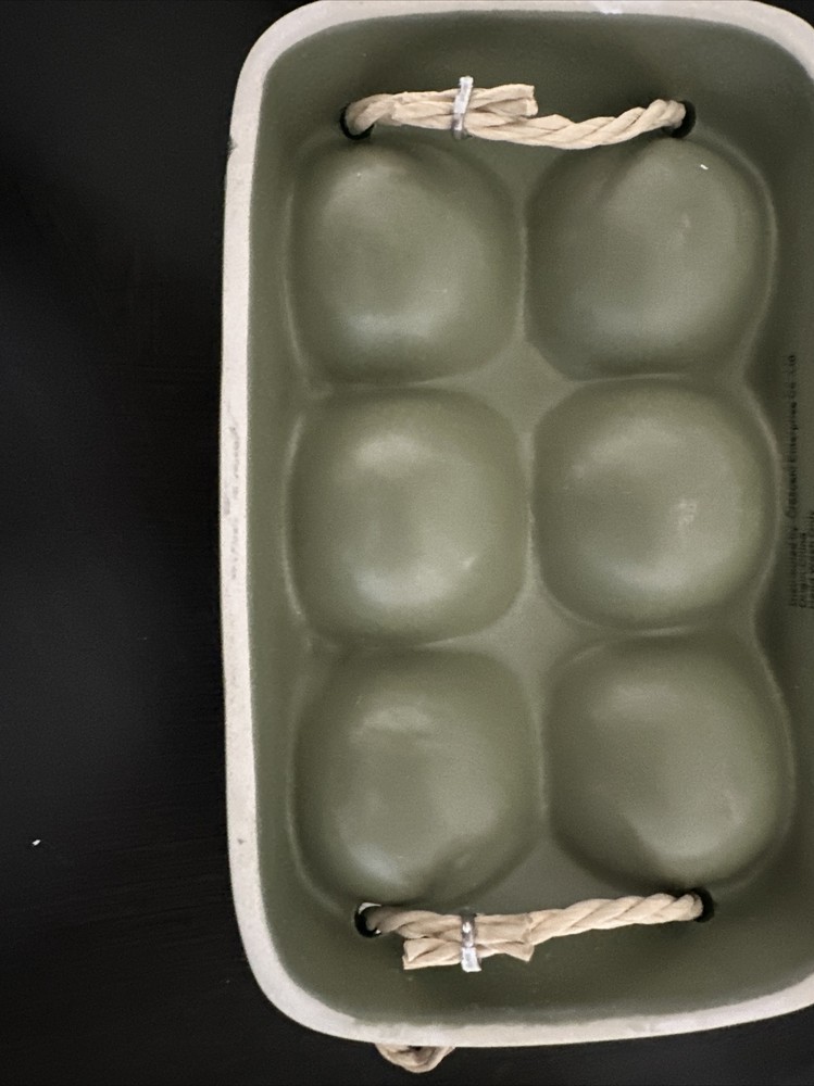 2 Target Bullseye Playground Easter Green Earthenware Ceramic Deviled Egg Holder