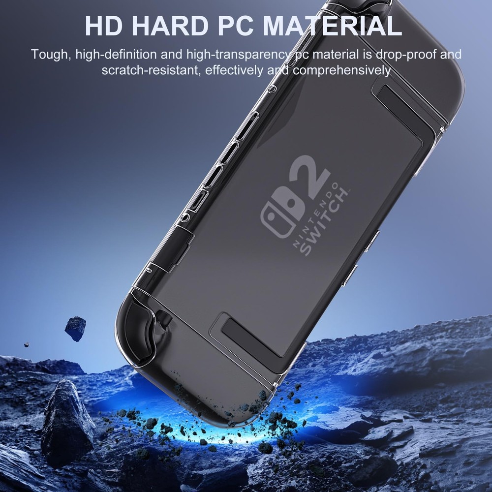 Switch 2 Dockable Case with Screen Protector - Clear 2 7.9inch,