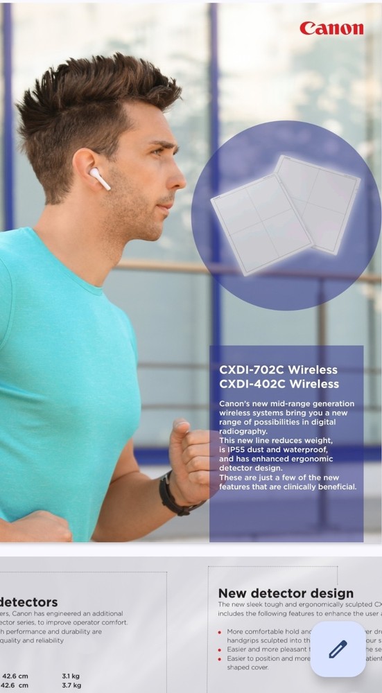 CXDI 702C canon Wireless DR detector