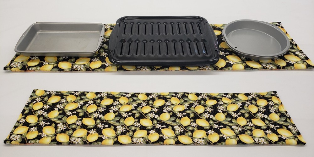 Lemon Blossoms Hot Pads or Hot Pad Runner