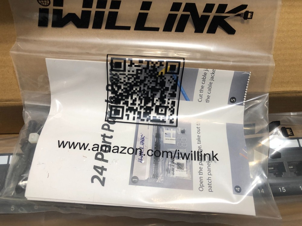 NEW UNUSED IWILLINK Rackmount 24 Port Cat 6 Patch Panel Computer Internet Etc