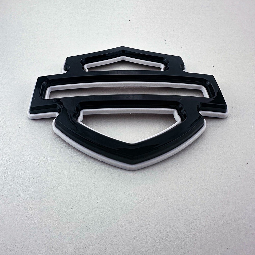 2X CVO Custom Tank Emblems Black & White Double Layer 5 or 6 gal tank