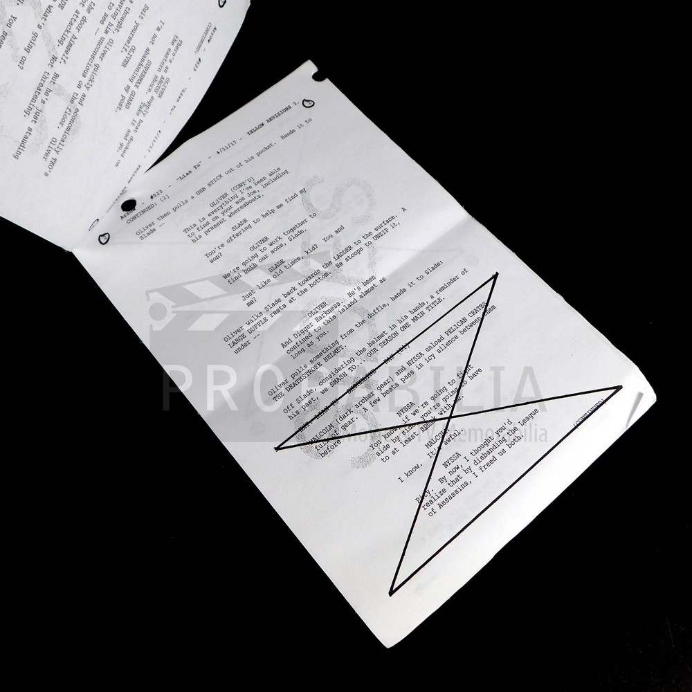 ARROW Lian Yu Call Sheet and Script Sides S05E23 (8501-3068)