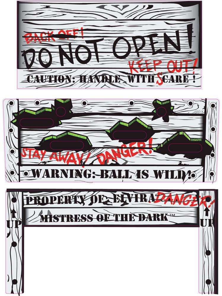 Williams Scared Stiff Pinball Machine CRATE Complete Decal Set