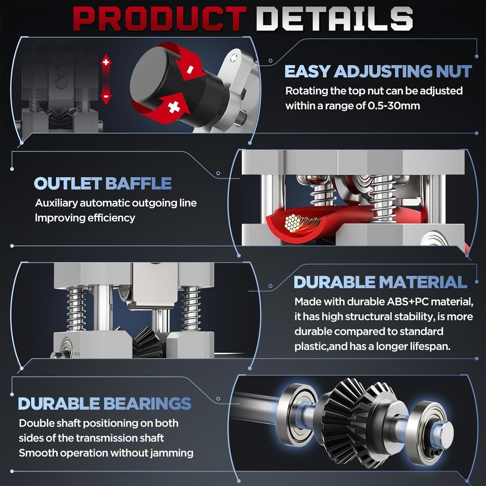 Manual Wire Stripping Machine Portable Adjustable Drill Waste Copper Recycling