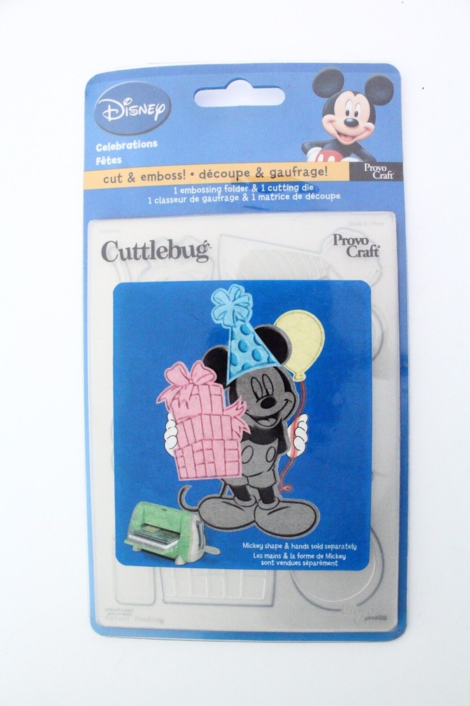 Provo Craft Cuttlebug Mickey Mouse Cutting Die & Embossing Folder 37-1740