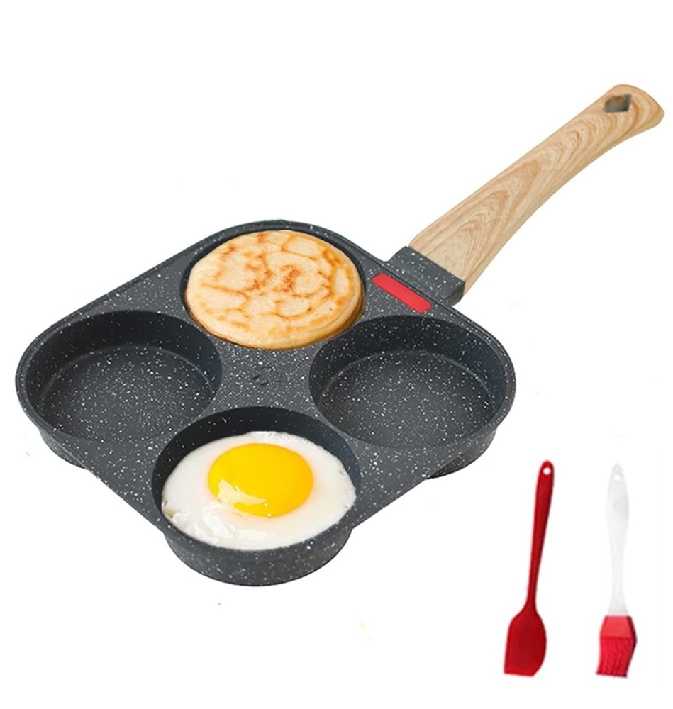 4-Cup Egg Pan Nonstick, and Granite Egg Frying Pan, Versatile Breakfast Skill...